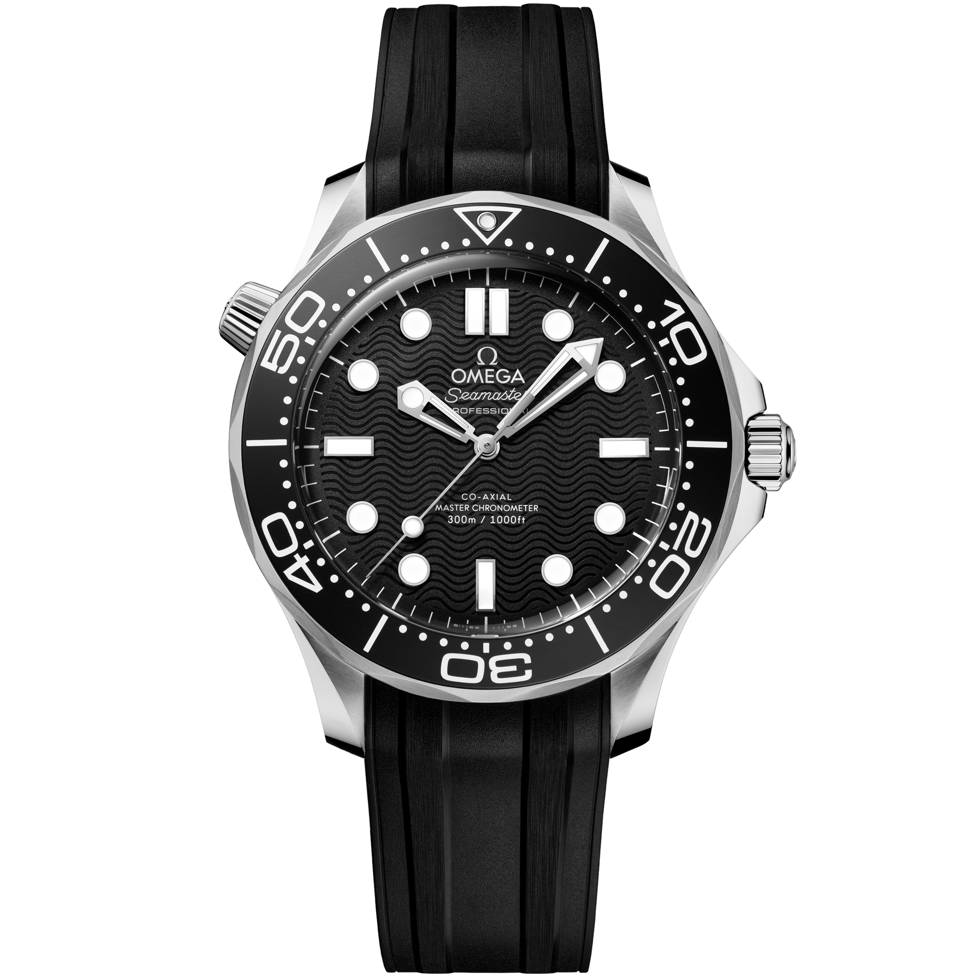 Seamaster Diver 300M 42 mm, steel on rubber strap