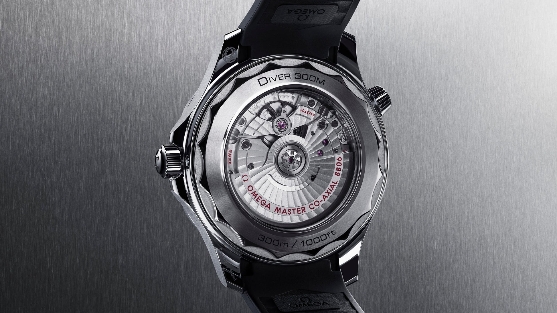 Seamaster Diver 300M 42 mm, steel on rubber strap