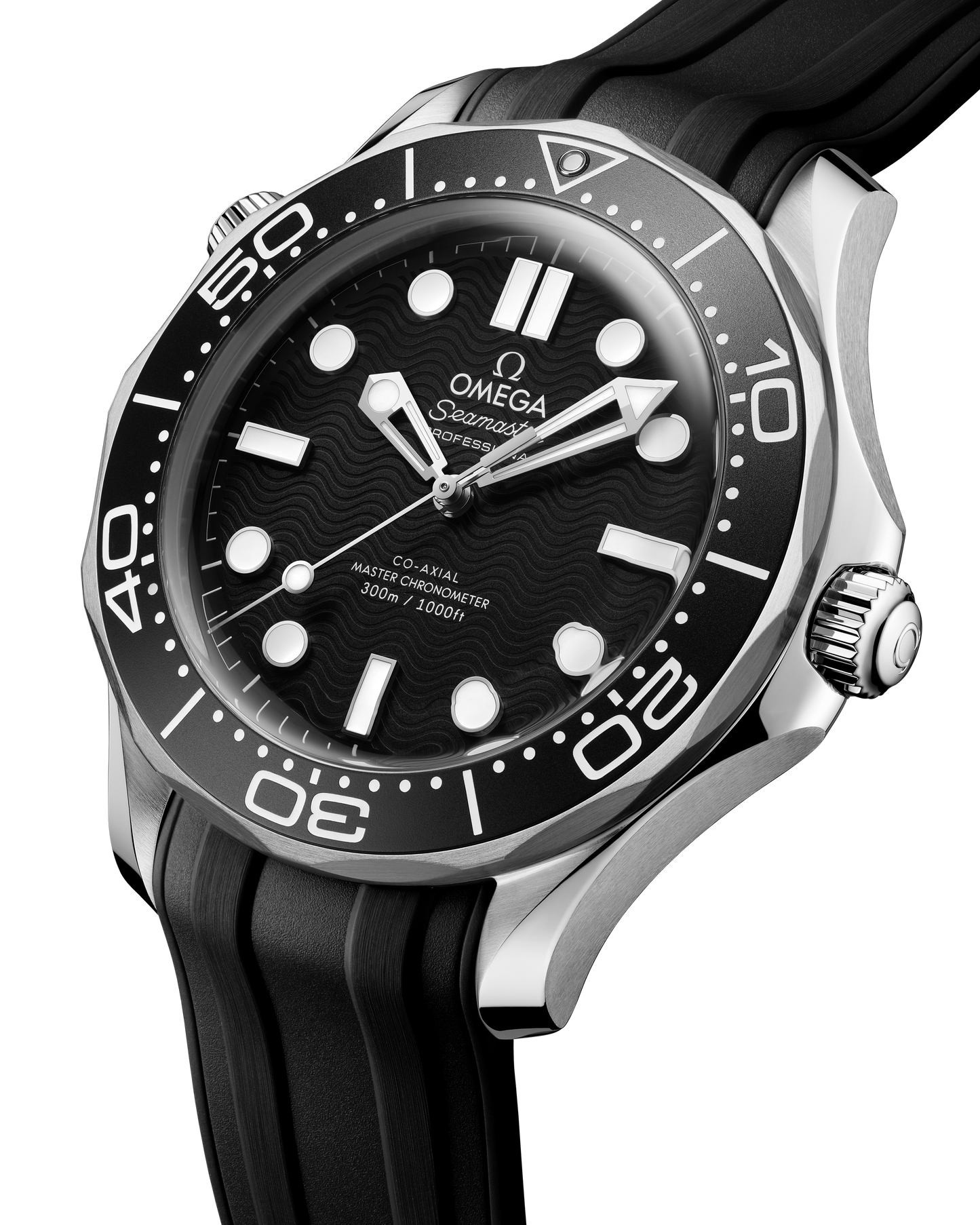 Seamaster Diver 300M 42 mm, steel on rubber strap