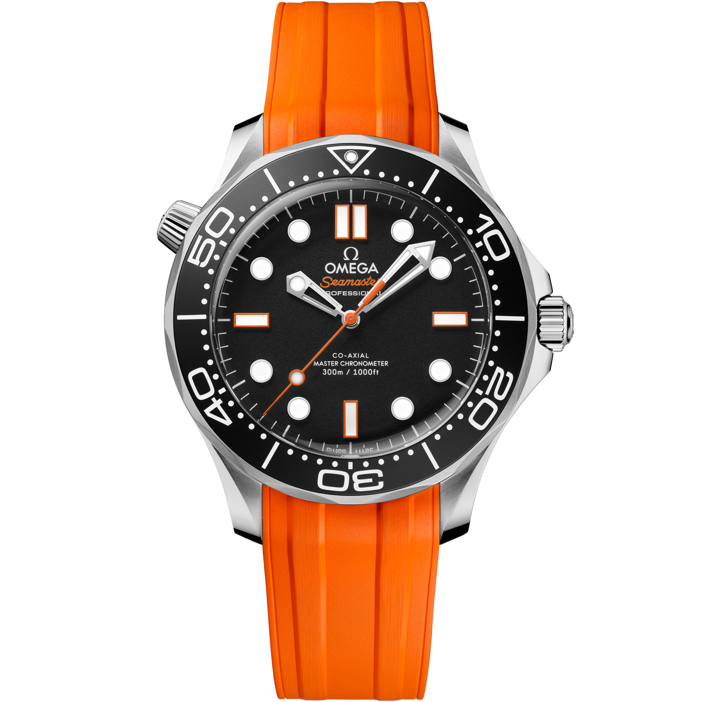 Seamaster Diver 300M 42 mm, steel on rubber strap