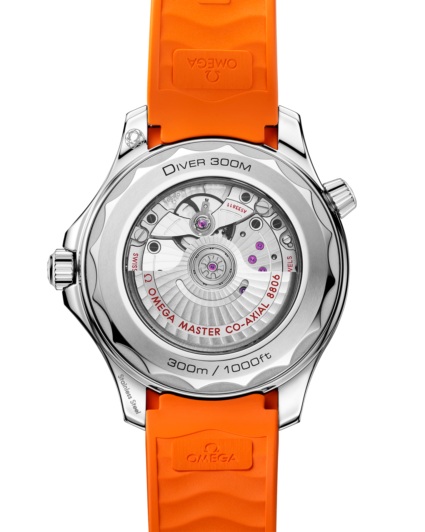 Seamaster Diver 300M 42 mm, steel on rubber strap