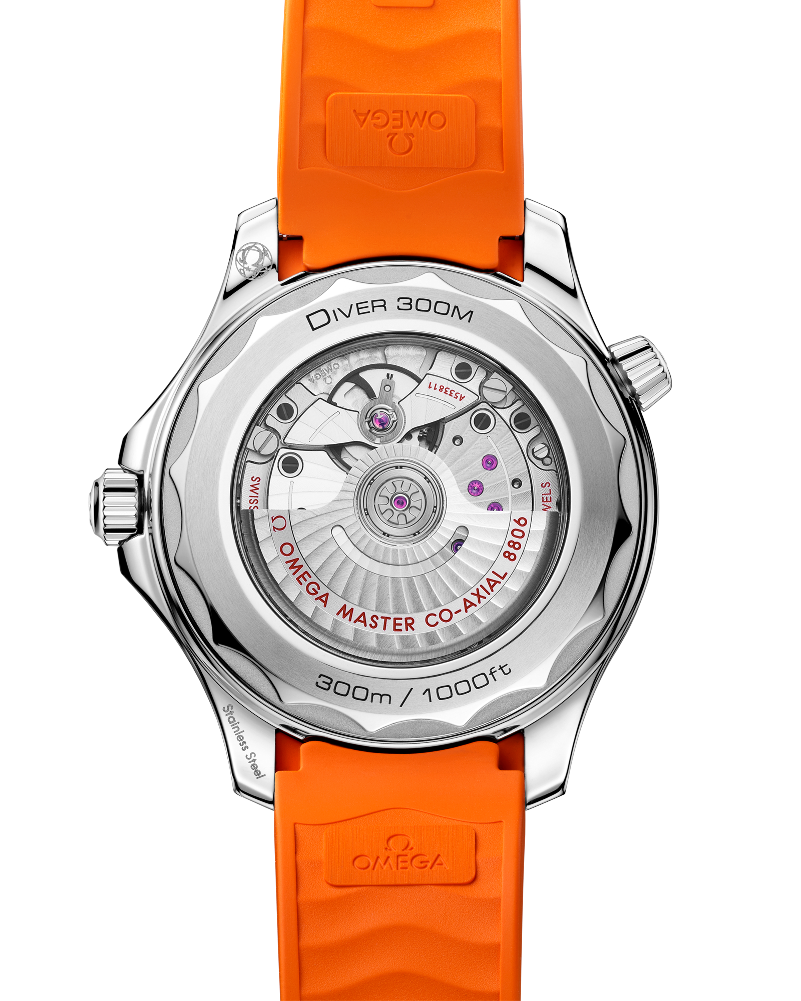 Seamaster Diver 300M 42 mm, steel on rubber strap