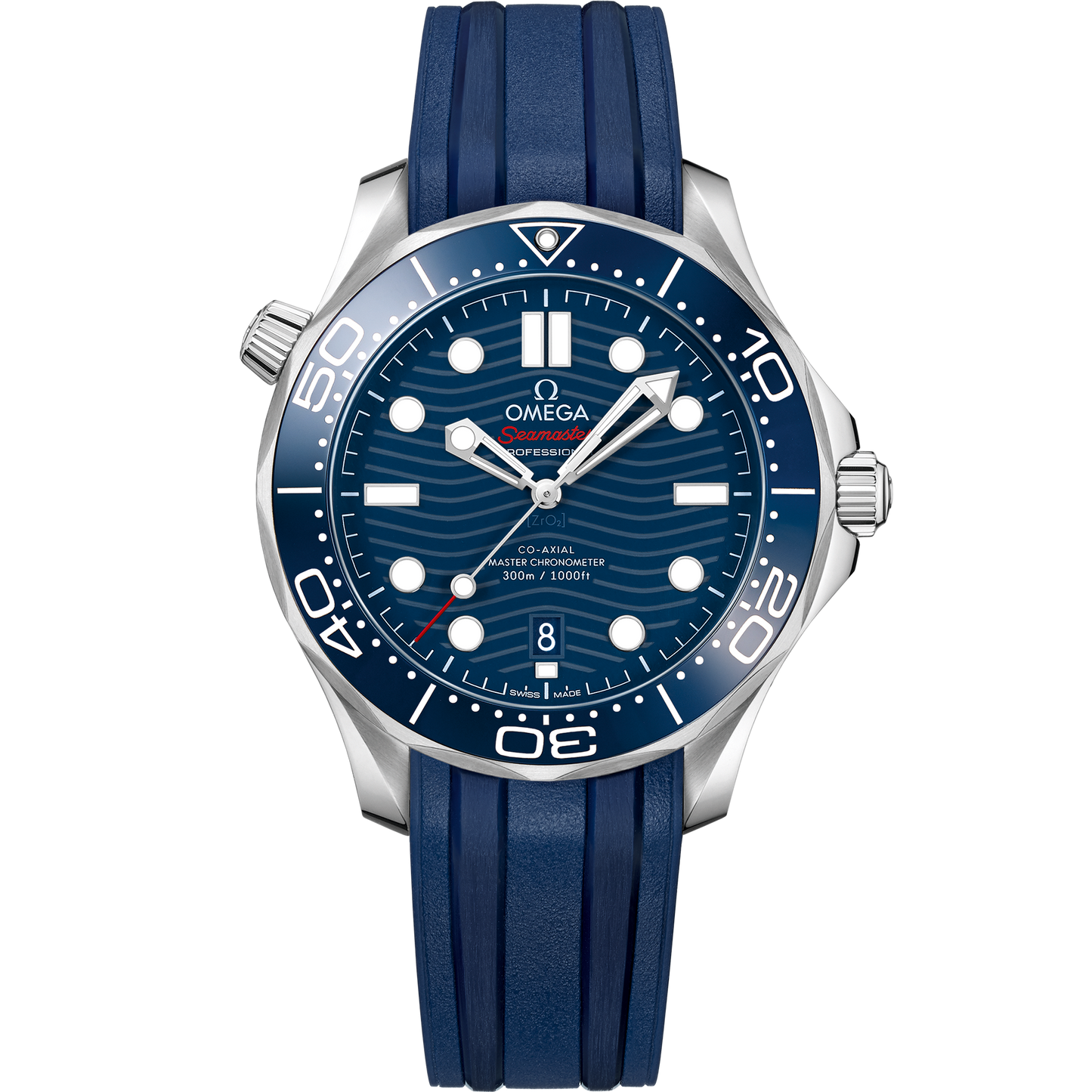 Seamaster Diver 300M 42 mm, steel on rubber strap