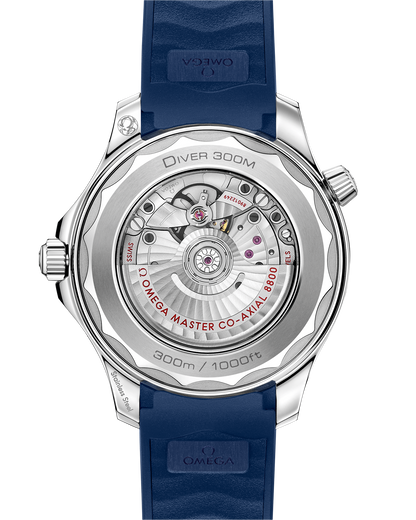 Seamaster Diver 300M 42 mm, steel on rubber strap