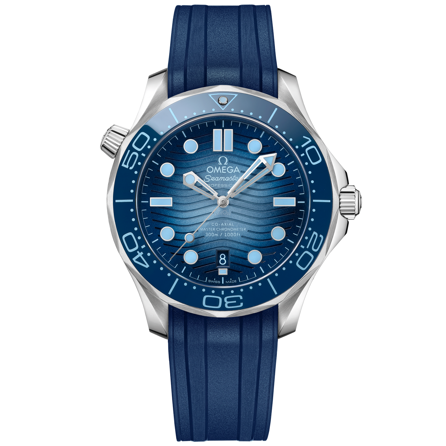 Seamaster Diver 300M 42 mm, steel on rubber strap