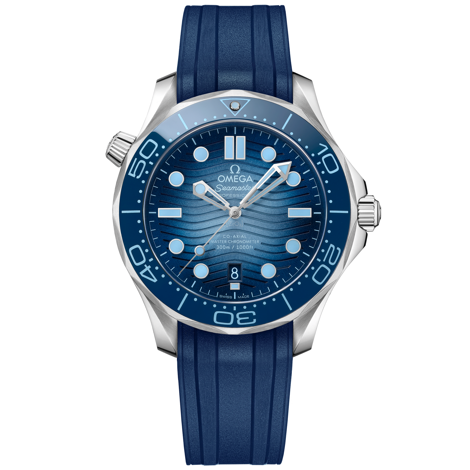 Seamaster Diver 300M 42 mm, steel on rubber strap