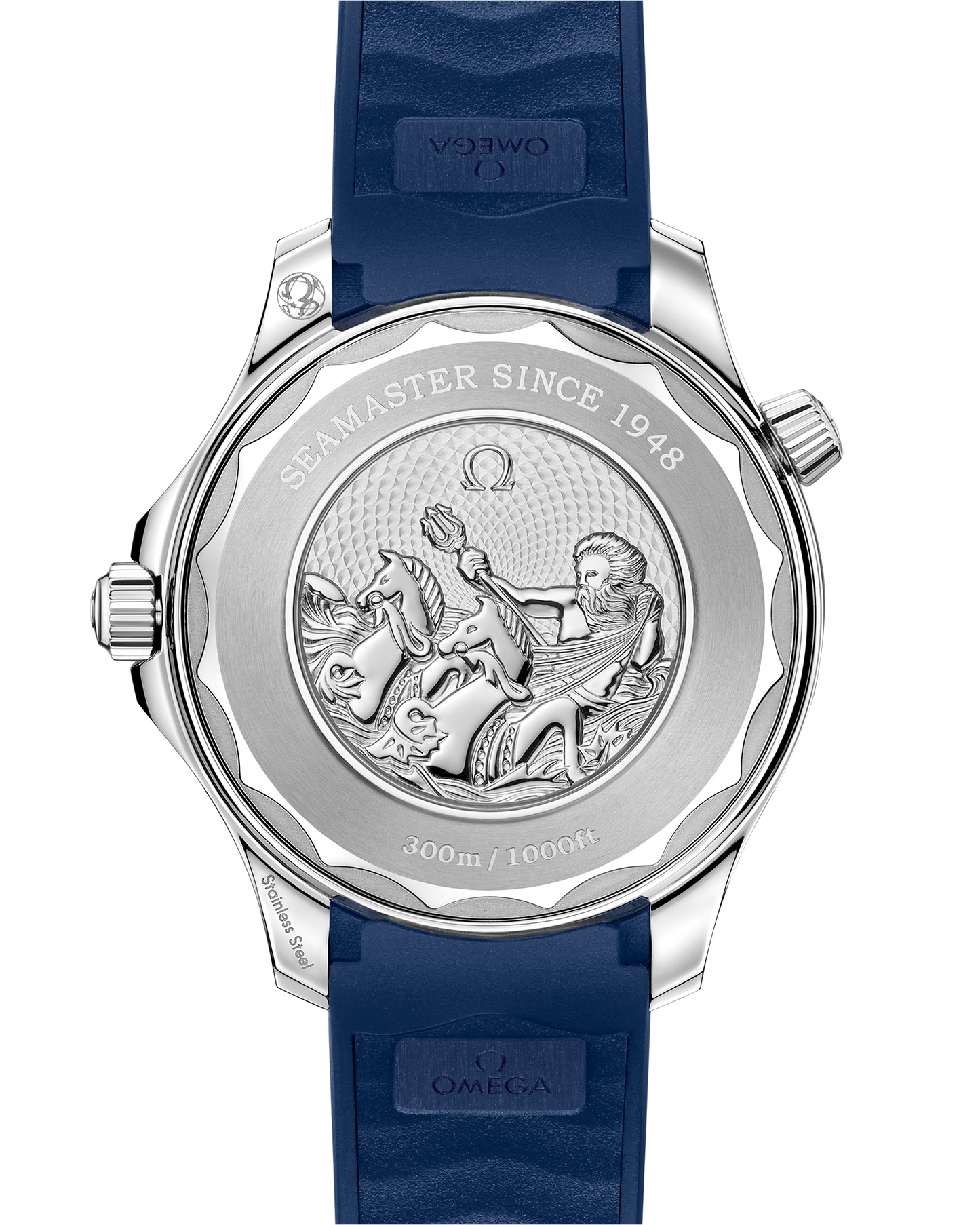 Seamaster Diver 300M 42 mm, steel on rubber strap