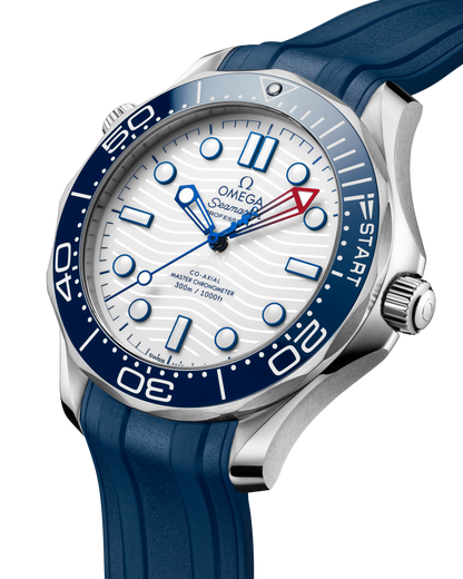 Seamaster Diver 300M 42 mm, steel on rubber strap