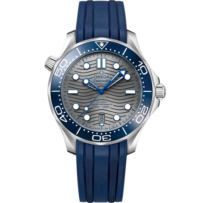 Seamaster Diver 300M 42 mm, steel on rubber strap