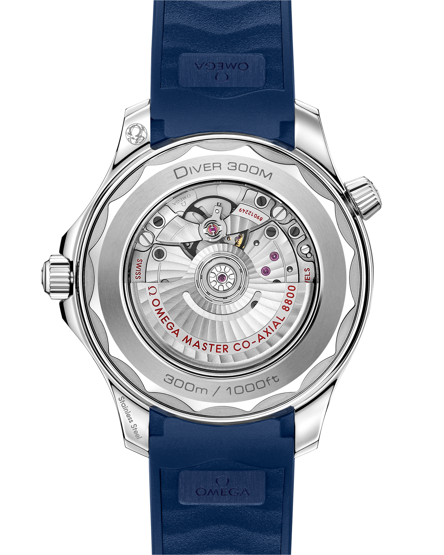 Seamaster Diver 300M 42 mm, steel on rubber strap