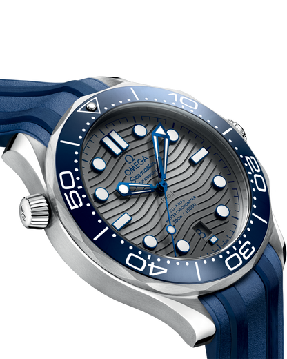 Seamaster Diver 300M 42 mm, steel on rubber strap