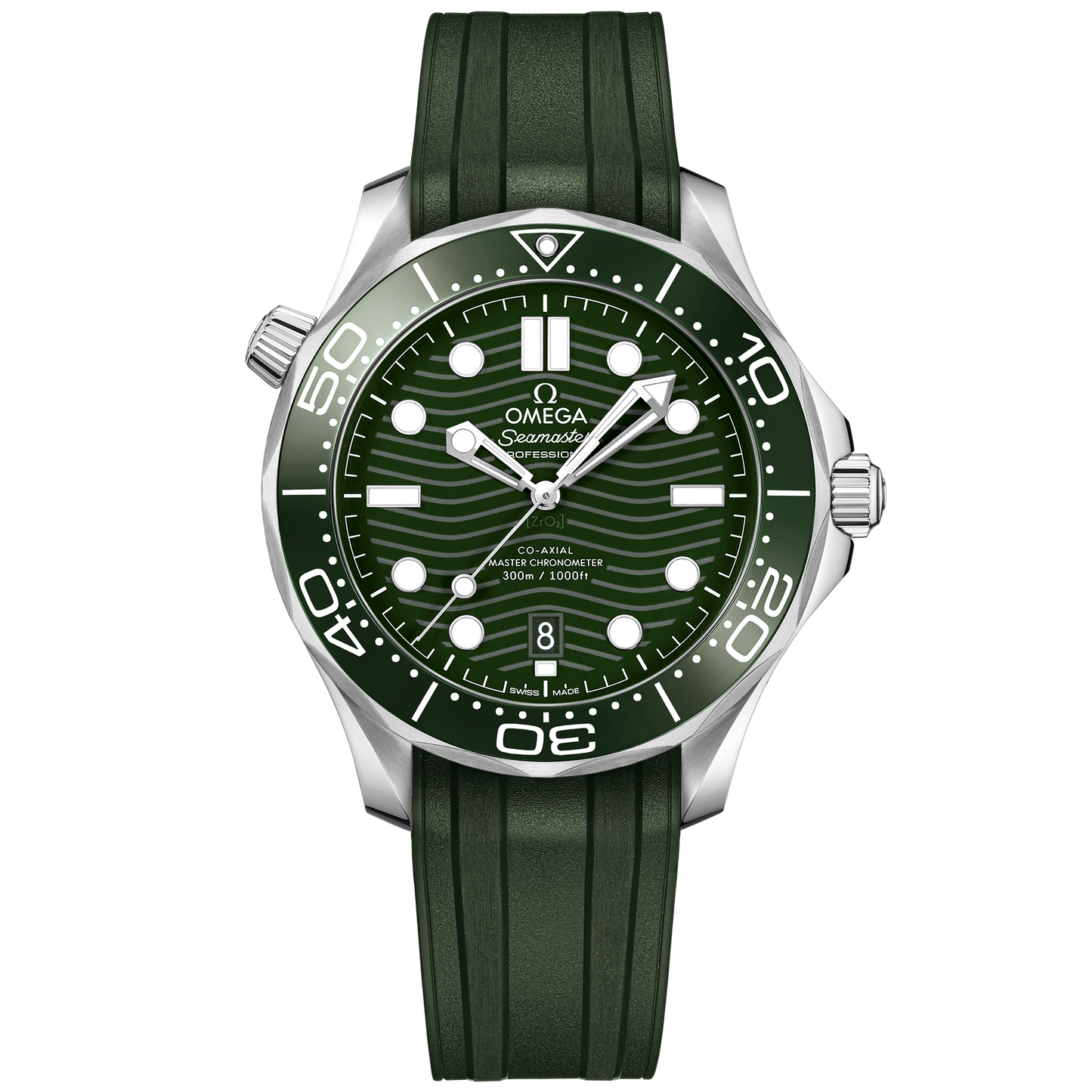 Seamaster Diver 300M 42 mm, steel on rubber strap