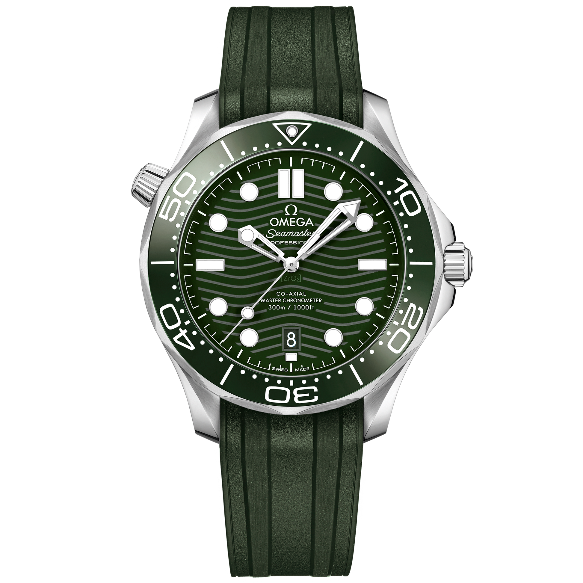 Seamaster Diver 300M 42 mm, steel on rubber strap