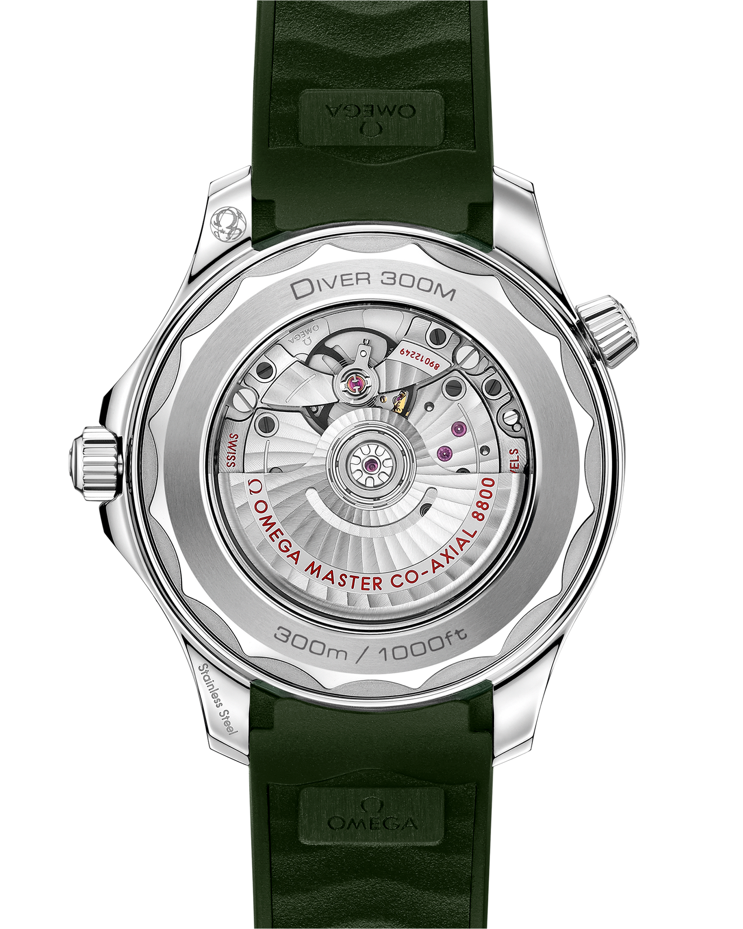 Seamaster Diver 300M 42 mm, steel on rubber strap