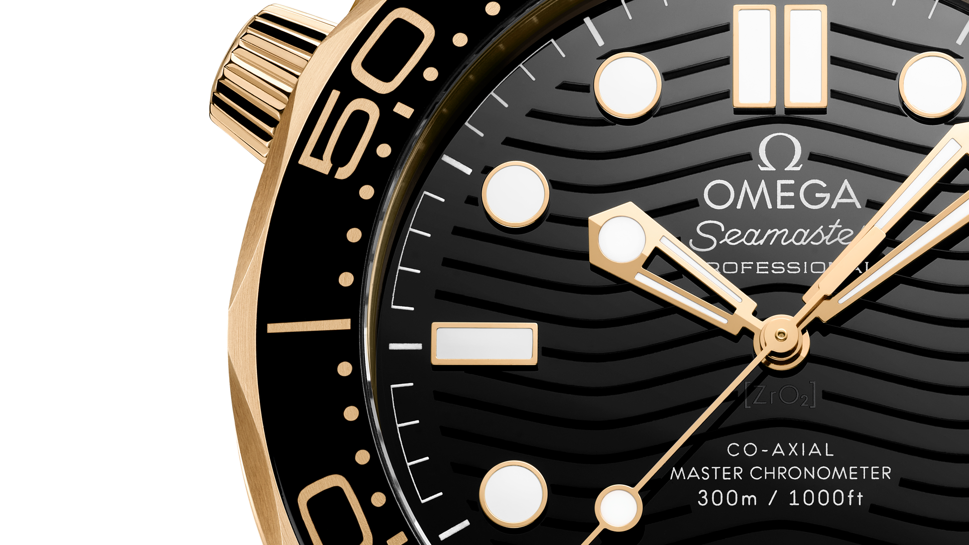 Seamaster Diver 300M 42 mm, Moonshine™ gold on rubber strap