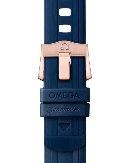 Seamaster Diver 300M 42 mm, Sedna™ gold on rubber strap