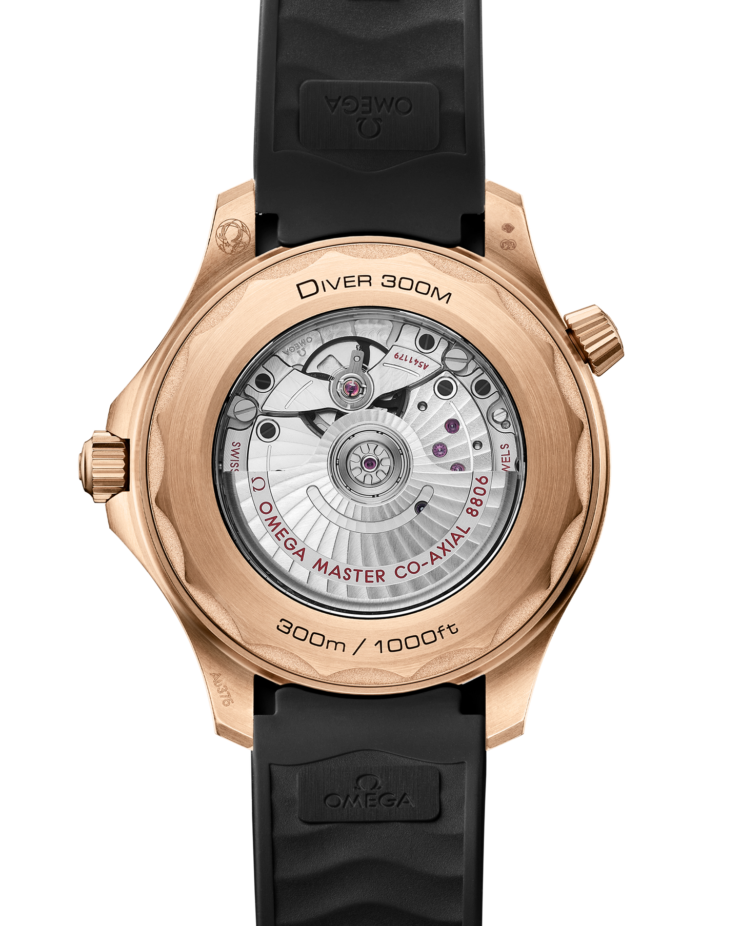 Seamaster Diver 300M 42 mm, Bronze gold on rubber strap