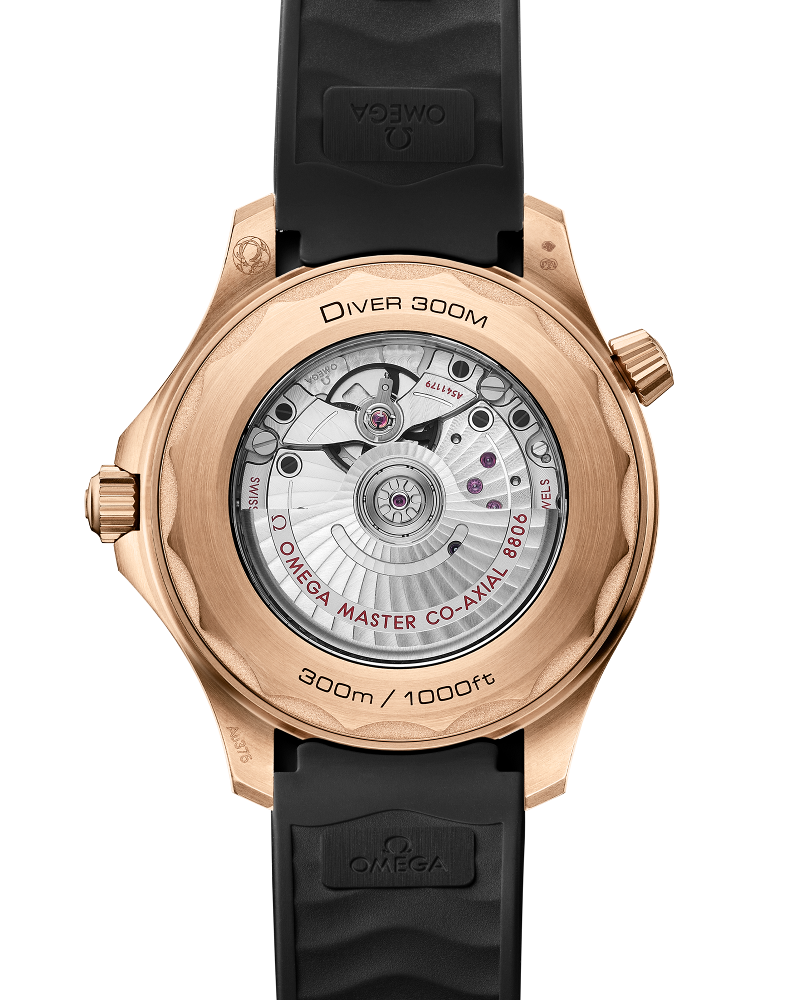 Seamaster Diver 300M 42 mm, Bronze gold on rubber strap