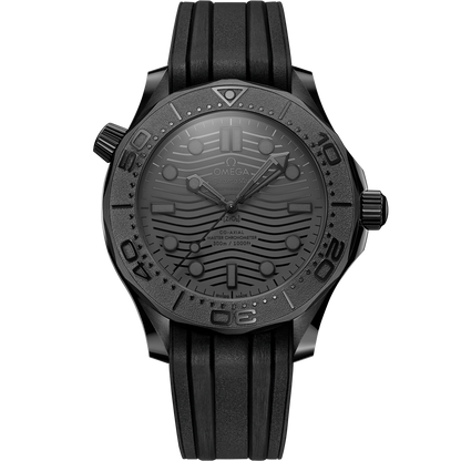 Seamaster Diver 300M 43.5 mm, black ceramic on rubber strap