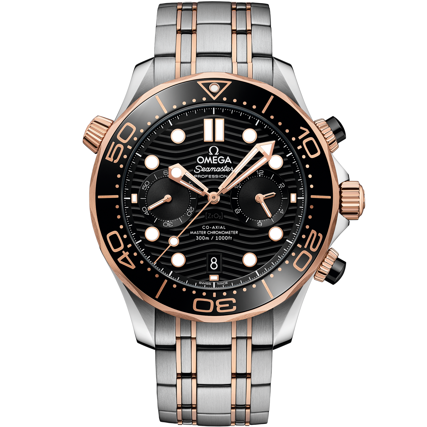 Seamaster Diver 300M 44 mm, steel ‑ Sedna™ gold on steel ‑ Sedna™ gold