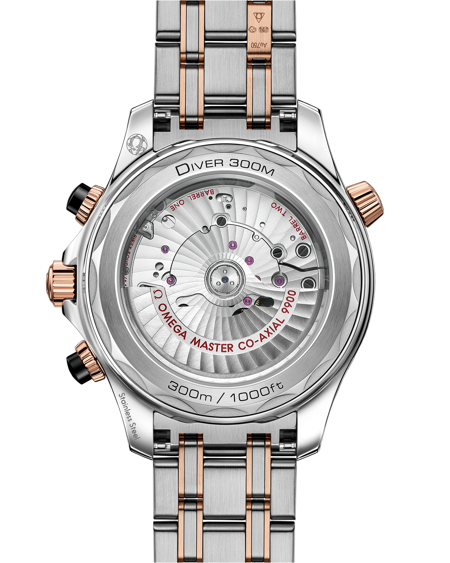 Seamaster Diver 300M 44 mm, steel ‑ Sedna™ gold on steel ‑ Sedna™ gold