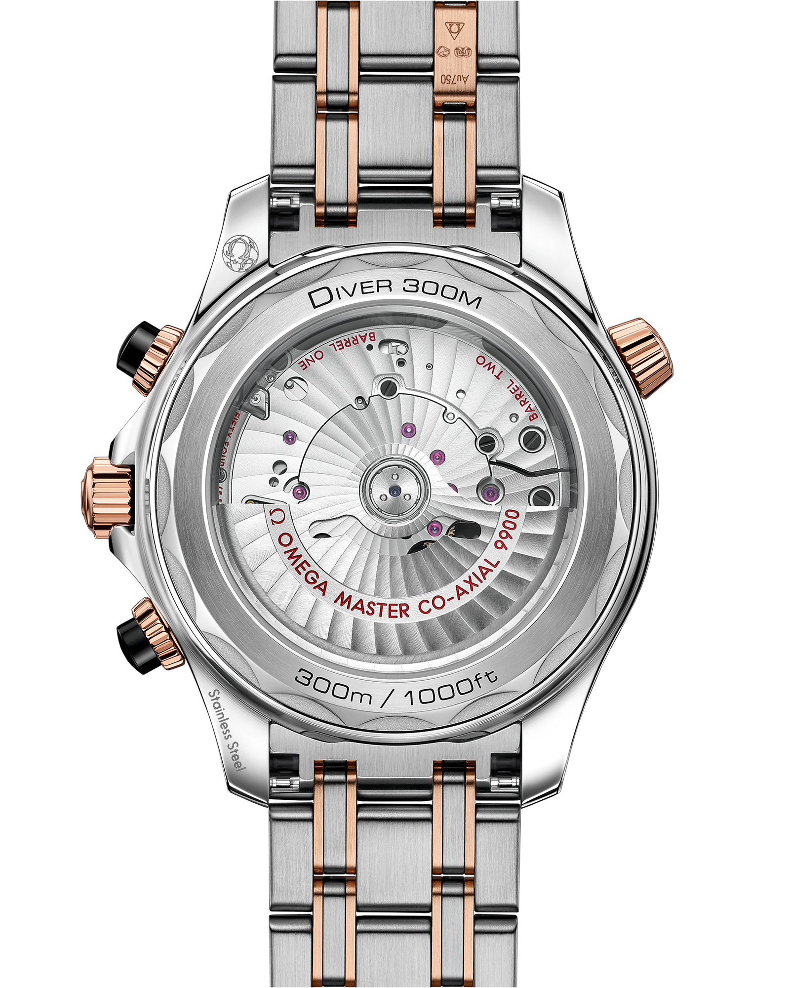 Seamaster Diver 300M 44 mm, steel ‑ Sedna™ gold on steel ‑ Sedna™ gold