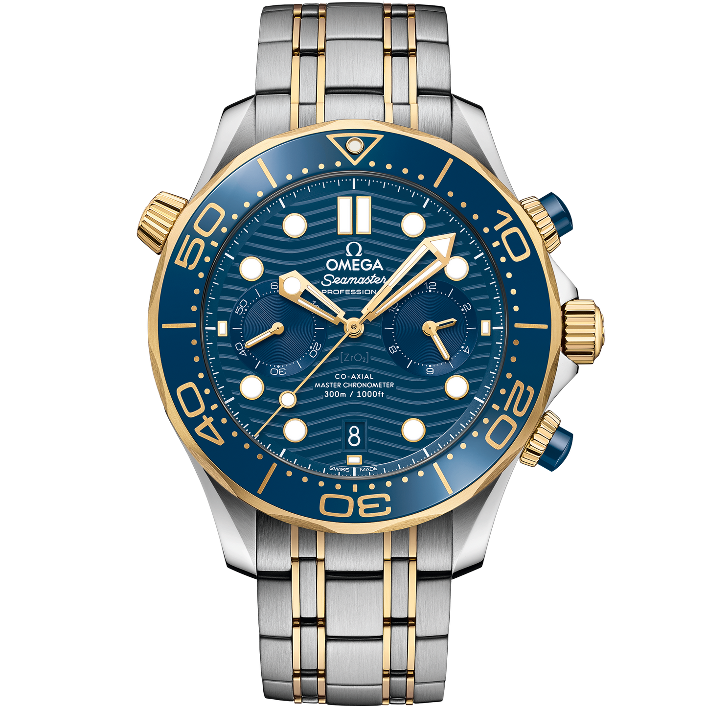 Seamaster Diver 300M 44 mm, steel ‑ yellow gold on steel ‑ yellow gold