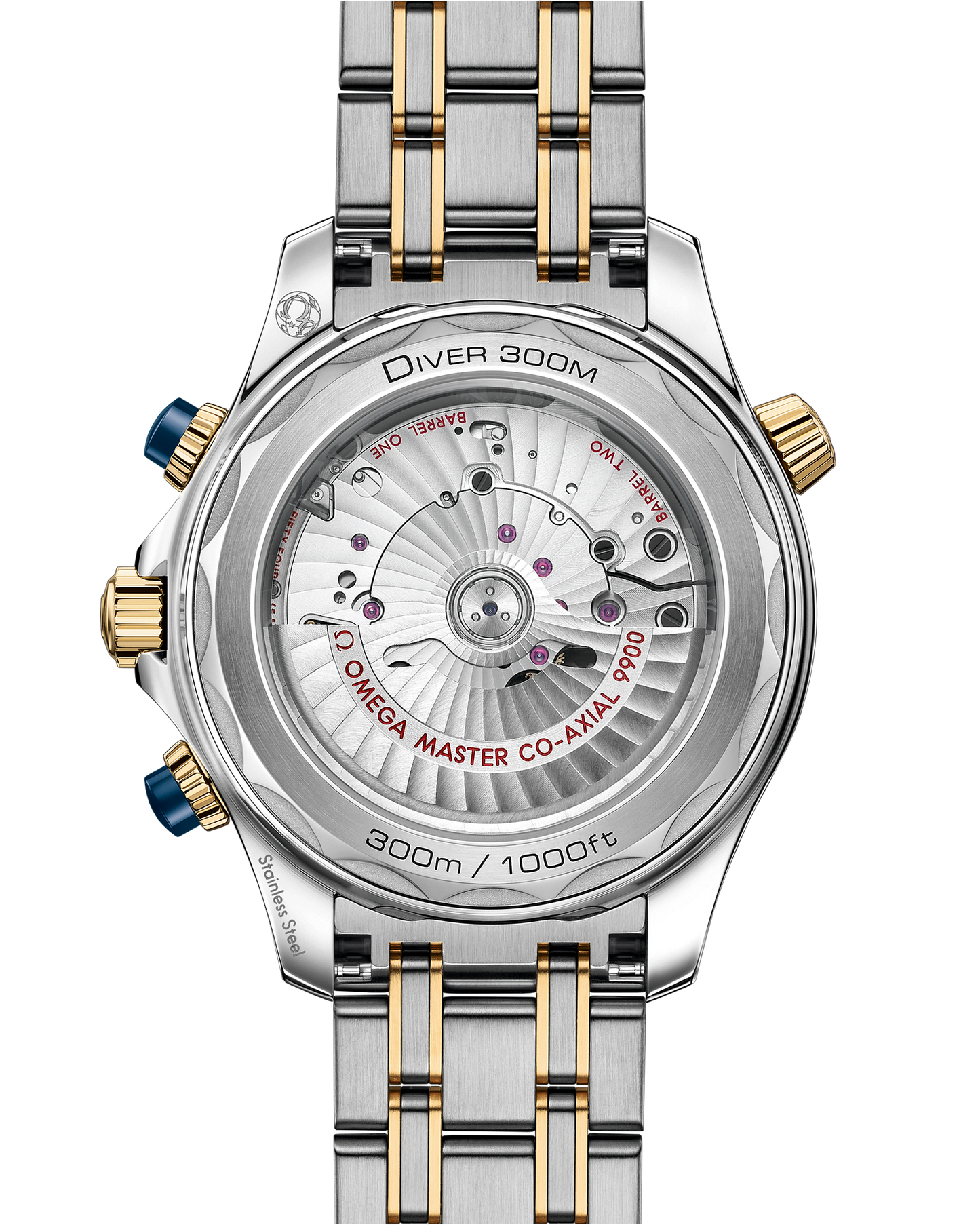 Seamaster Diver 300M 44 mm, steel ‑ yellow gold on steel ‑ yellow gold