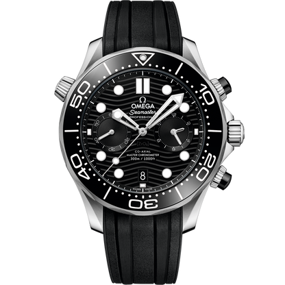 Seamaster Diver 300M 44 mm, steel on rubber strap