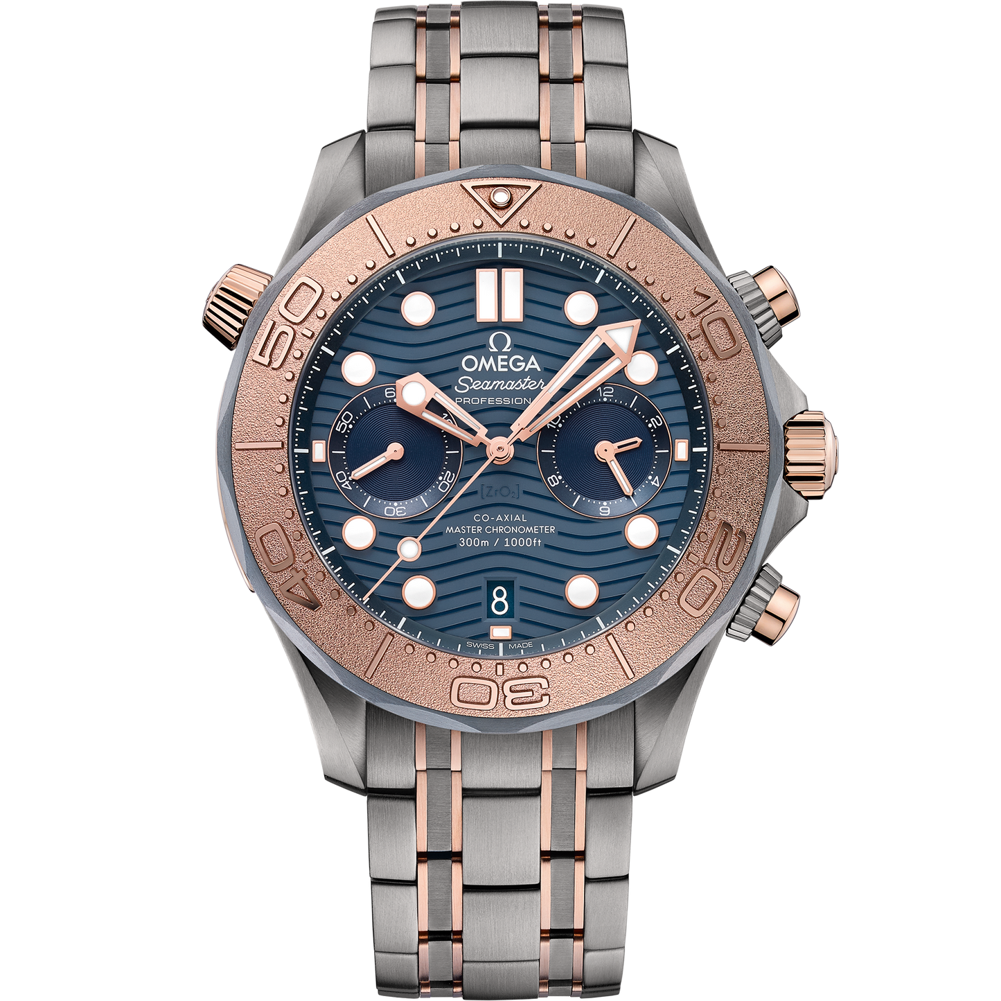 Seamaster Diver 300M 44 mm, titanium ‑ tantalum ‑ Sedna™ gold on titanium ‑ tantalum ‑ Sedna™ gold