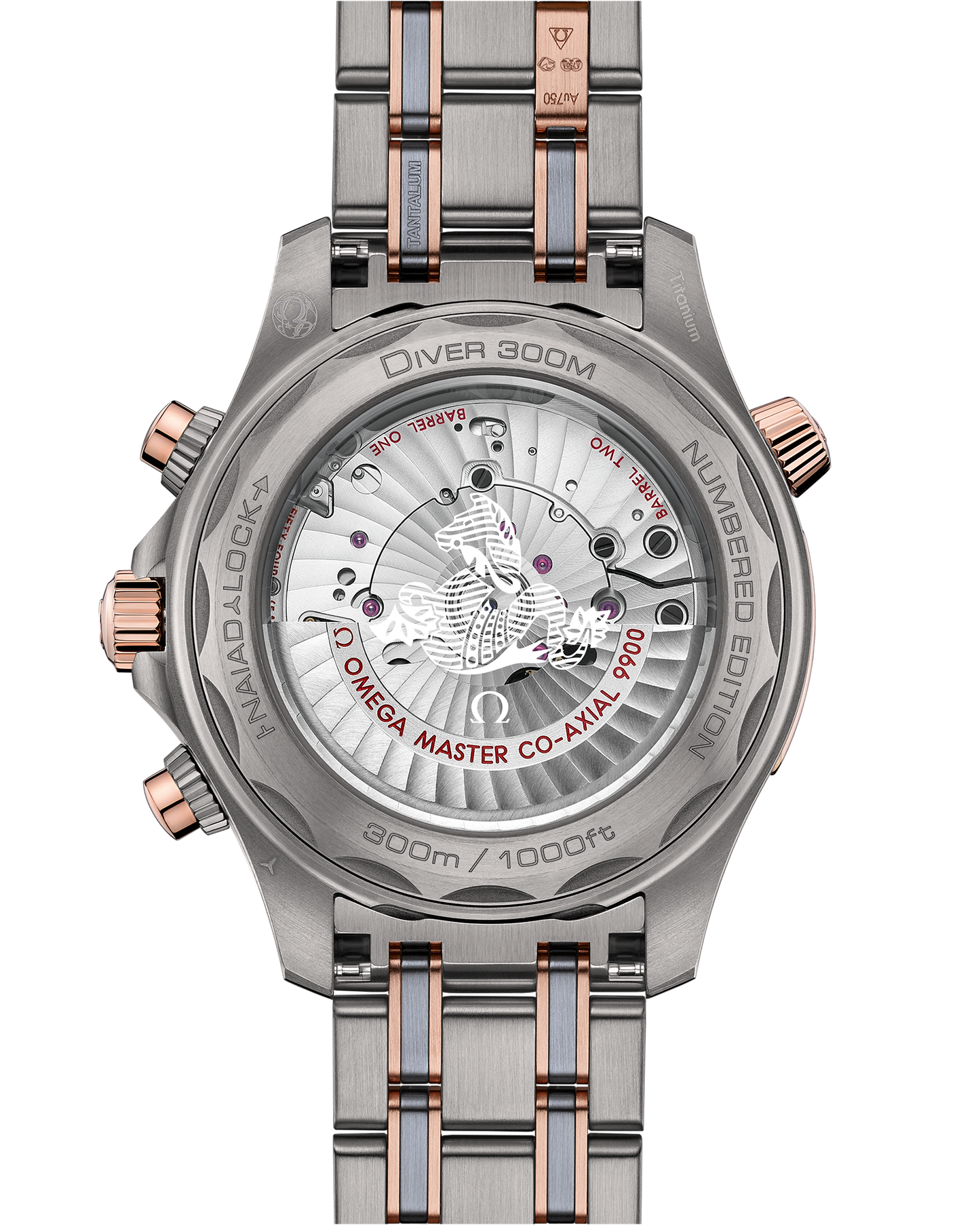 Seamaster Diver 300M 44 mm, titanium ‑ tantalum ‑ Sedna™ gold on titanium ‑ tantalum ‑ Sedna™ gold