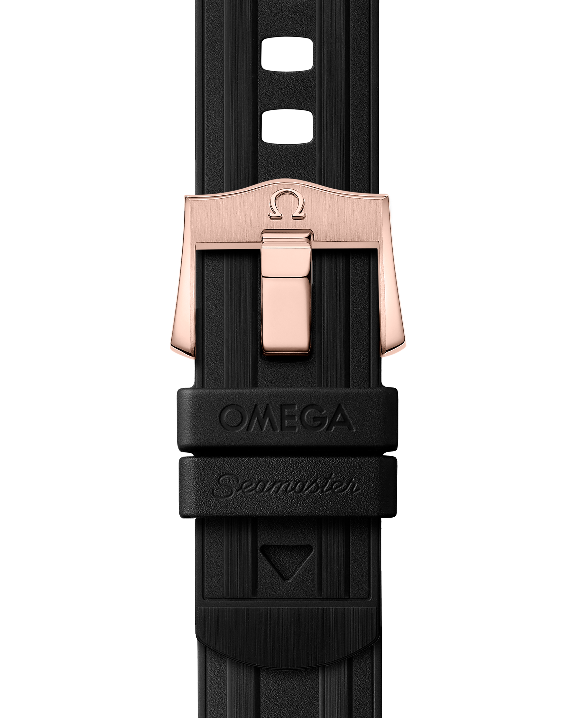 Seamaster Diver 300M 44 mm, Sedna™ gold on rubber strap