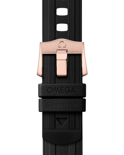 Seamaster Diver 300M 44 mm, Sedna™ gold on rubber strap