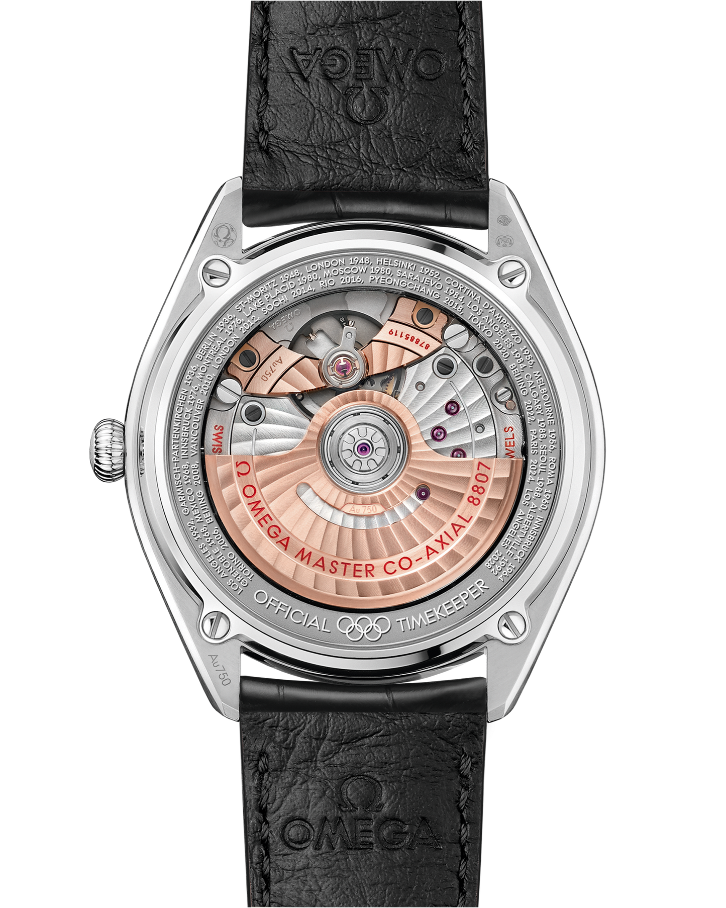 Seamaster Olympic Official Timekeeper 39.5 mm, Canopus Gold™ on leather strap