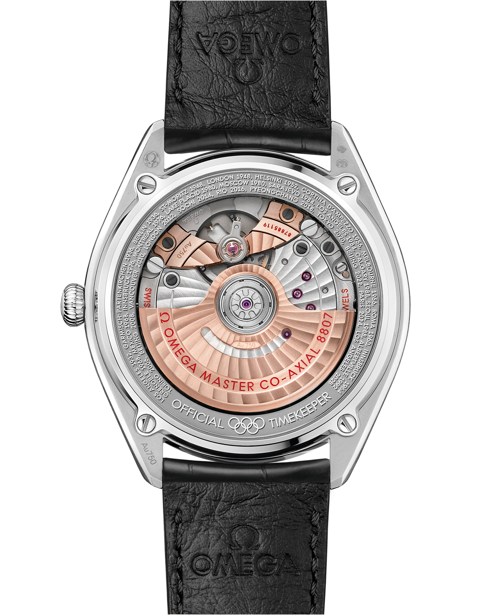 Seamaster Olympic Official Timekeeper 39.5 mm, Canopus Gold™ on leather strap