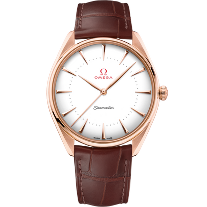 Seamaster Olympic Official Timekeeper 39.5 mm, Sedna™ gold on leather strap