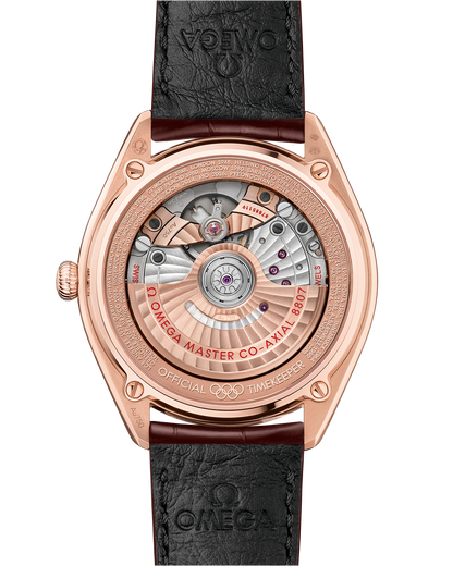Seamaster Olympic Official Timekeeper 39.5 mm, Sedna™ gold on leather strap