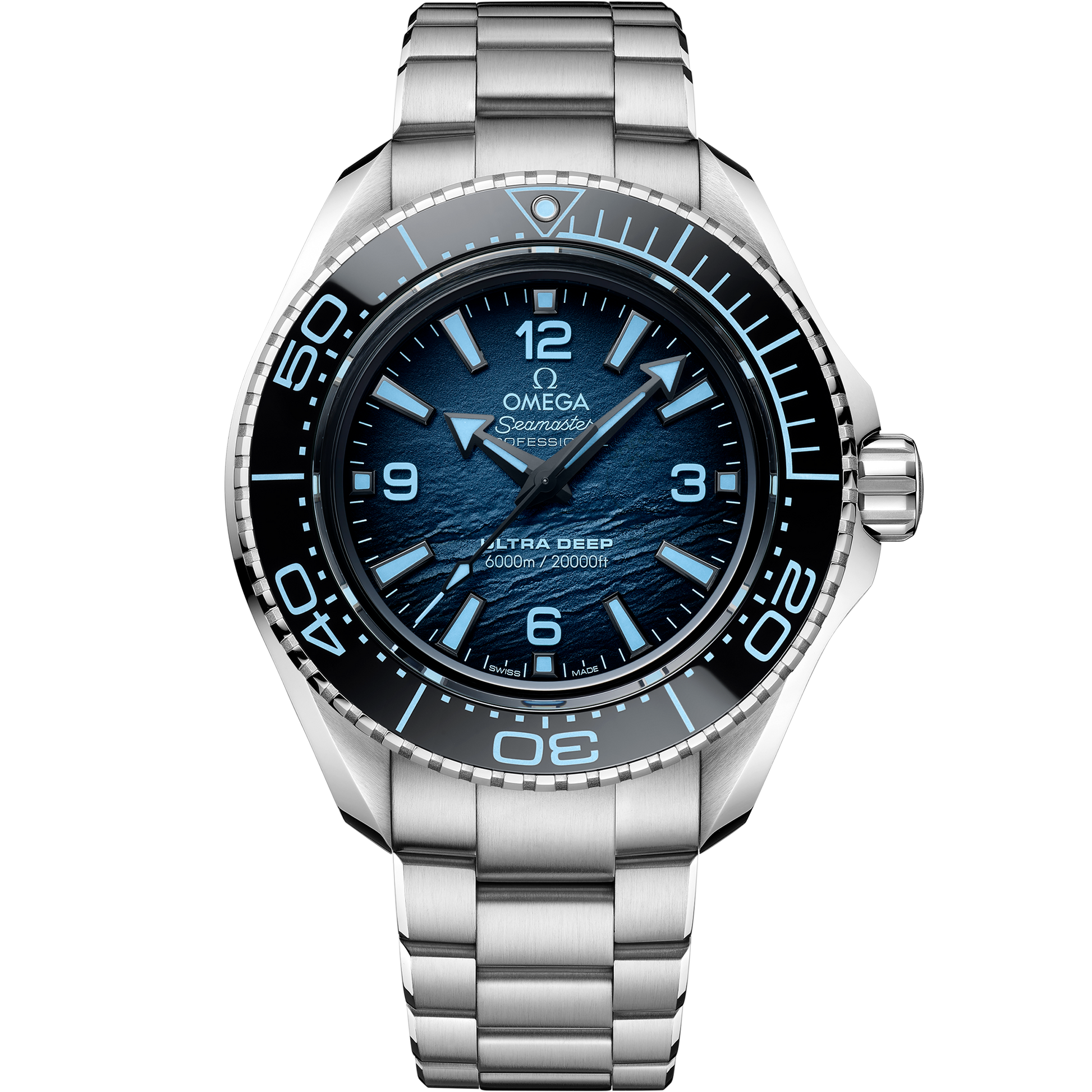 Seamaster Planet Ocean 6000M 45.5 mm, O‑MEGASTEEL on O‑MEGASTEEL