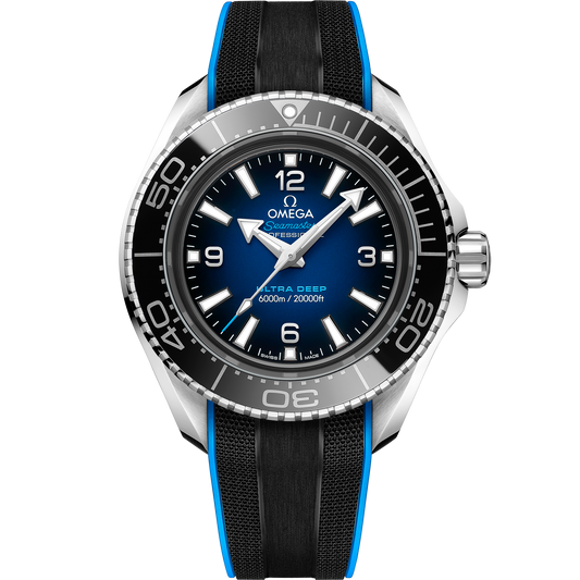 Seamaster Planet Ocean 6000M 45.5 mm, O‑MEGASTEEL on rubber strap