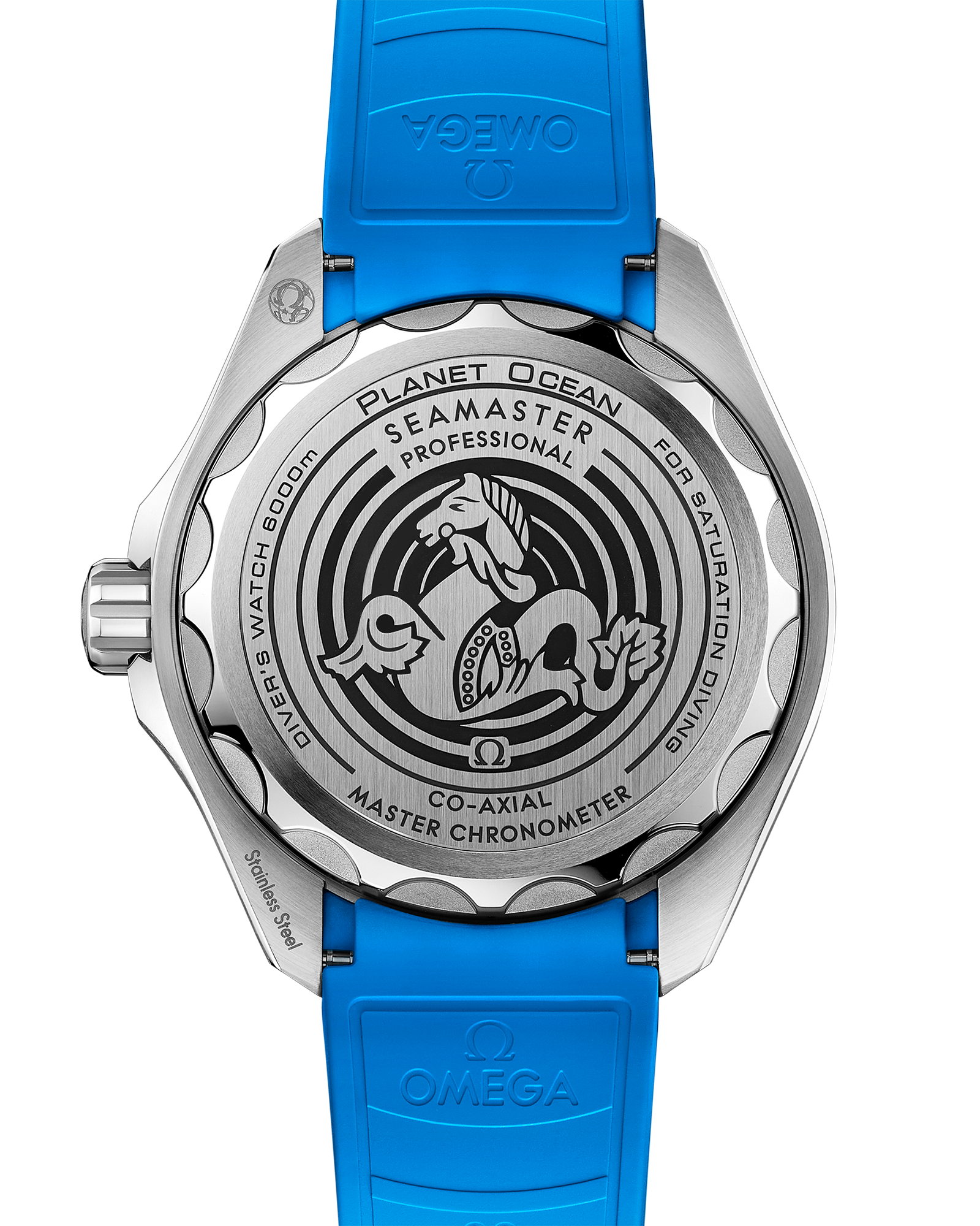 Seamaster Planet Ocean 6000M 45.5 mm, O‑MEGASTEEL on rubber strap