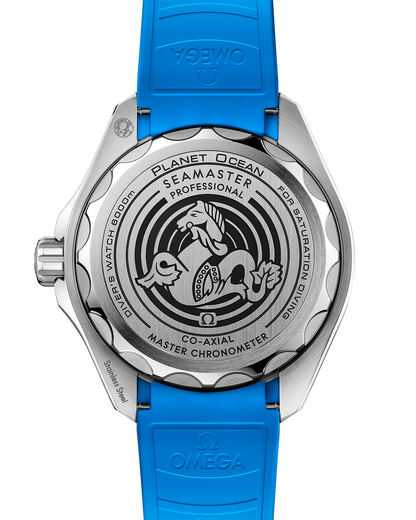 Seamaster Planet Ocean 6000M 45.5 mm, O‑MEGASTEEL on rubber strap
