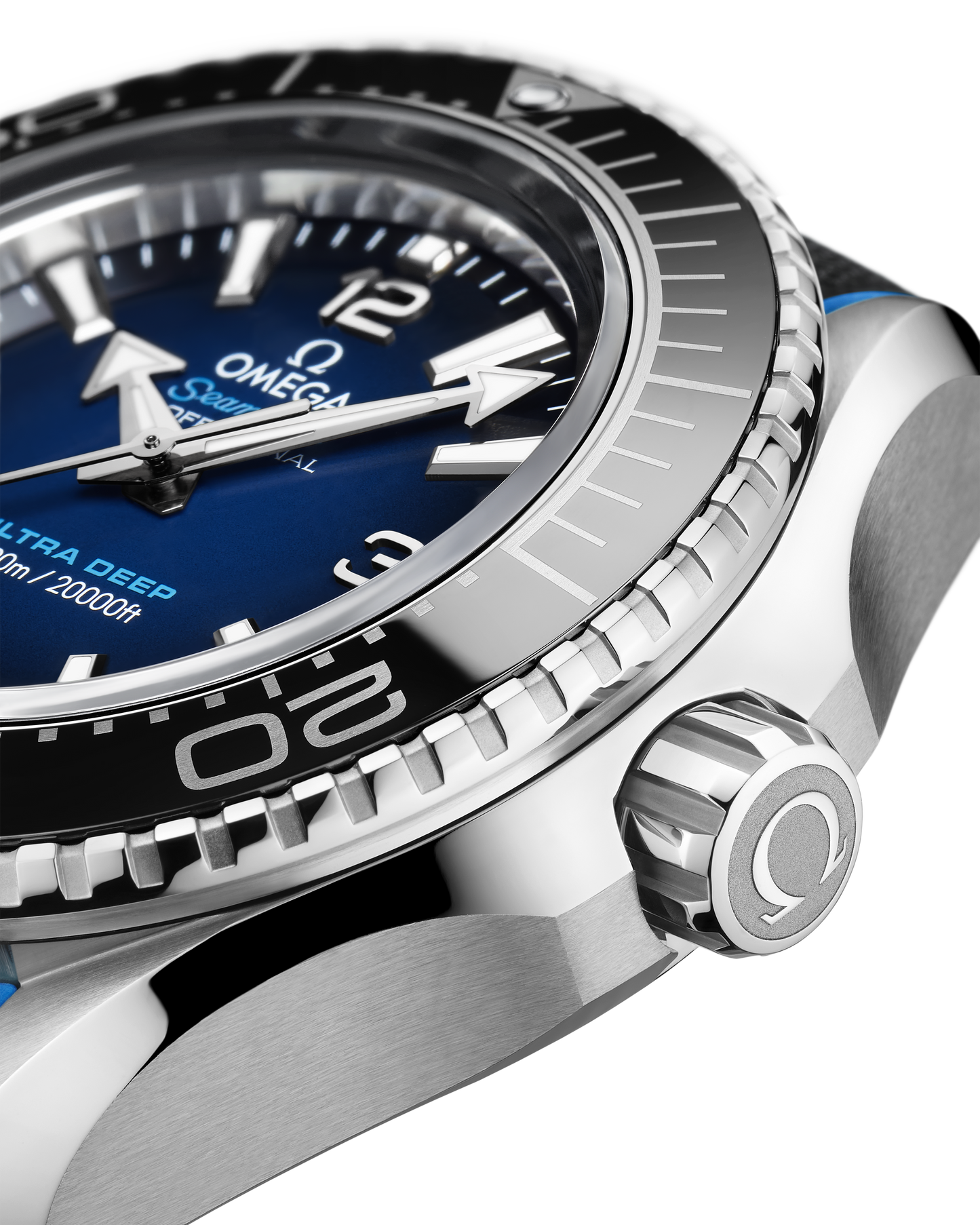 Seamaster Planet Ocean 6000M 45.5 mm, O‑MEGASTEEL on rubber strap