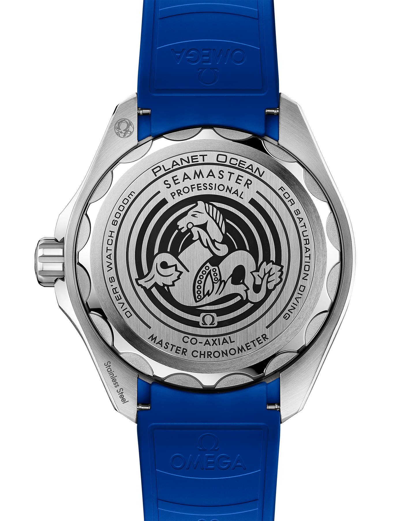 Seamaster Planet Ocean 6000M 45.5 mm, O‑MEGASTEEL on rubber strap