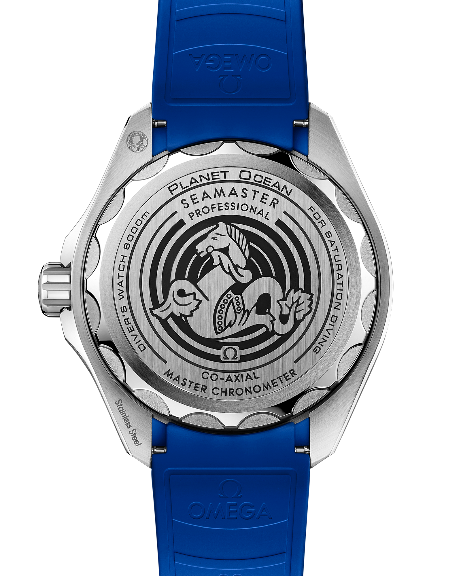 Seamaster Planet Ocean 6000M 45.5 mm, O‑MEGASTEEL on rubber strap