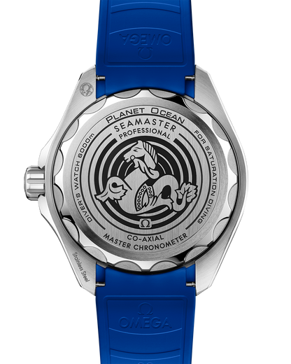 Seamaster Planet Ocean 6000M 45.5 mm, O‑MEGASTEEL on rubber strap
