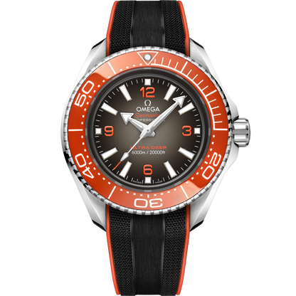 Seamaster Planet Ocean 6000M 45.5 mm, O‑MEGASTEEL on rubber strap