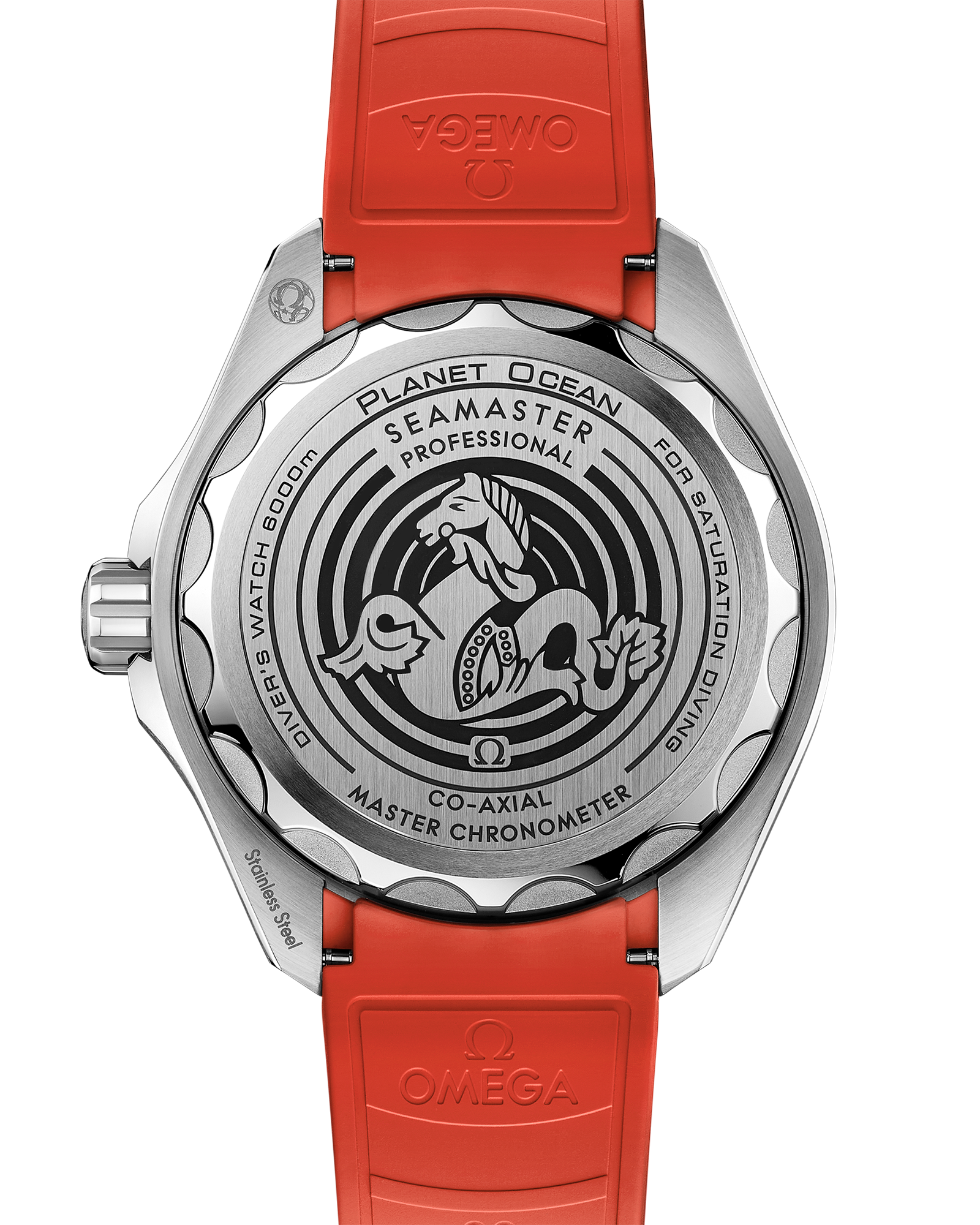Seamaster Planet Ocean 6000M 45.5 mm, O‑MEGASTEEL on rubber strap