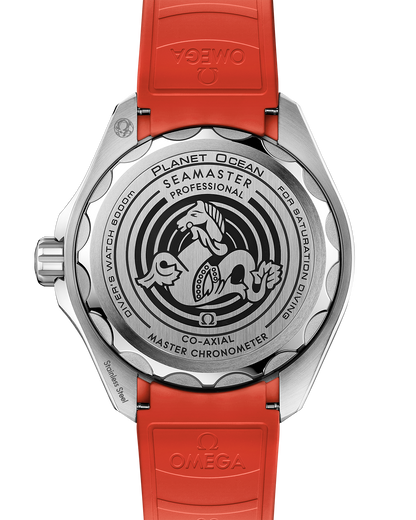 Seamaster Planet Ocean 6000M 45.5 mm, O‑MEGASTEEL on rubber strap