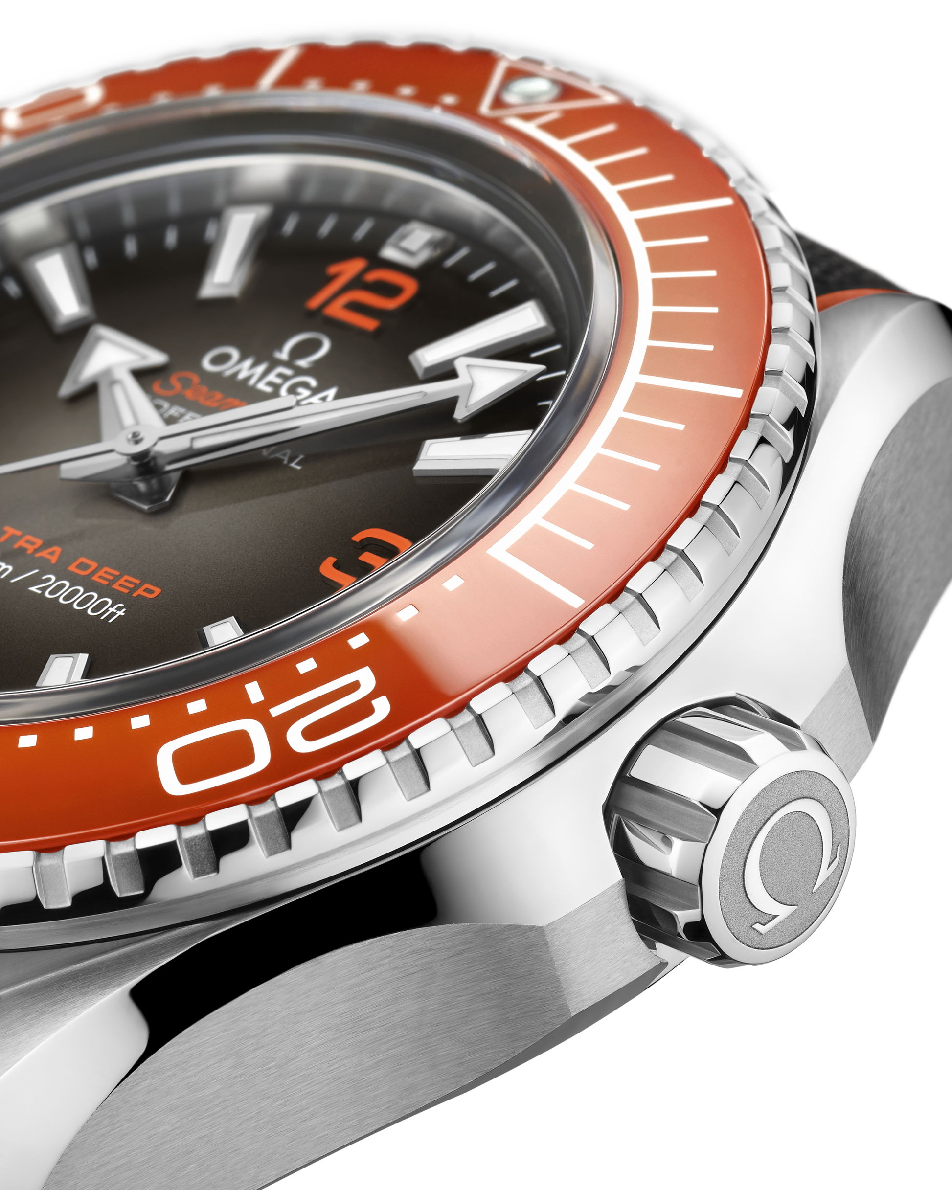 Seamaster Planet Ocean 6000M 45.5 mm, O‑MEGASTEEL on rubber strap
