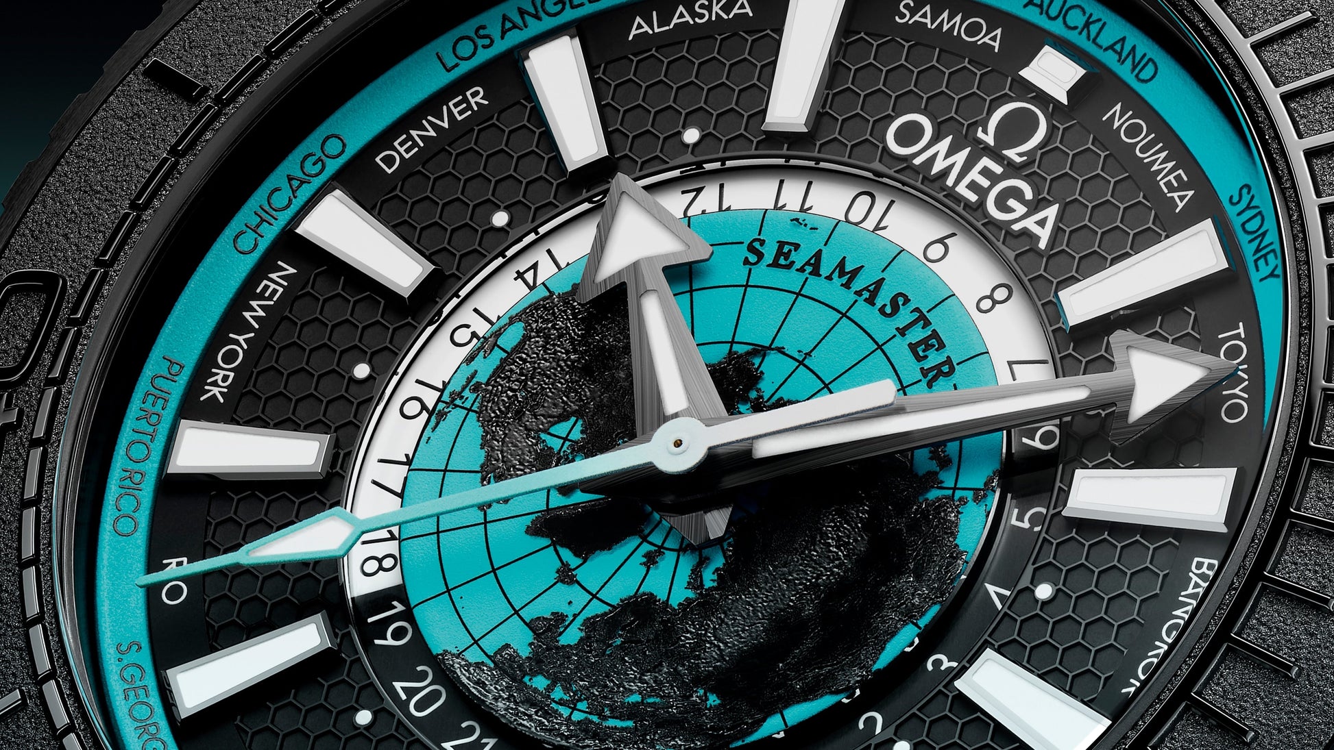 Seamaster Planet Ocean 600M 45.5 mm, black ceramic on rubber strap
